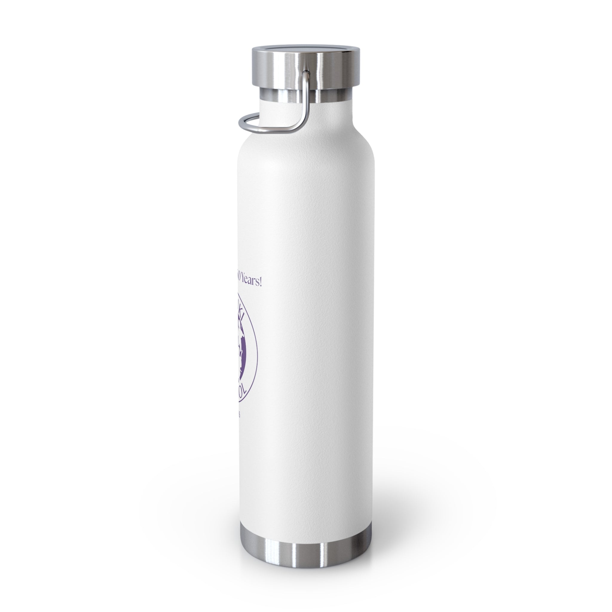 22oz Vacuum Water Bottle — 'Suzuki School Celebrating 50 Years' Insulated Stainless Flask