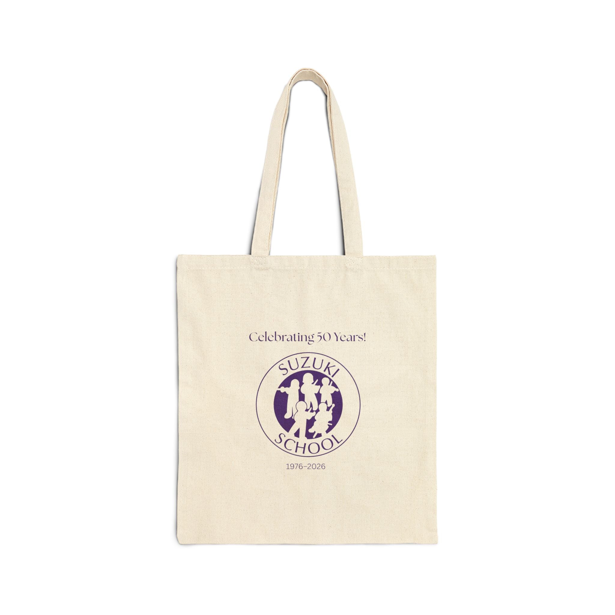 Suzuki School 50th Anniversary Canvas Tote Bag — Commemorative Music School Gift